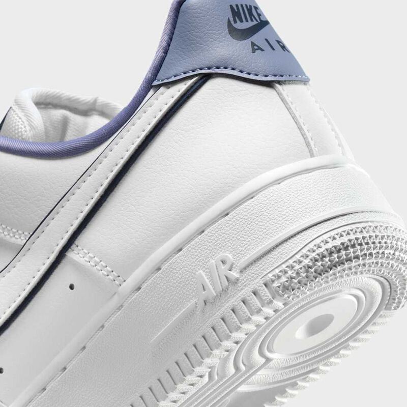 Nike Air Force 1 '07 Essential, Blanco/Medianoche Azul Marino-&Iacute;ndigo Mundial, hi-res