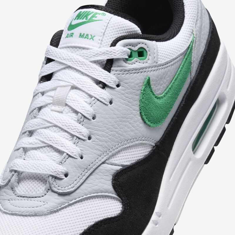 Nike Air Max 1, Blanco/Verde Estadio-Platino Puro-Negro, hi-res