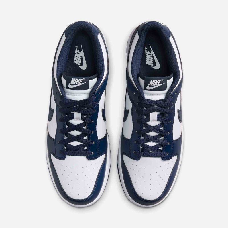 Nike Dunk Low Retro, Blanco/Blanco/Azul Marino Medianoche, hi-res