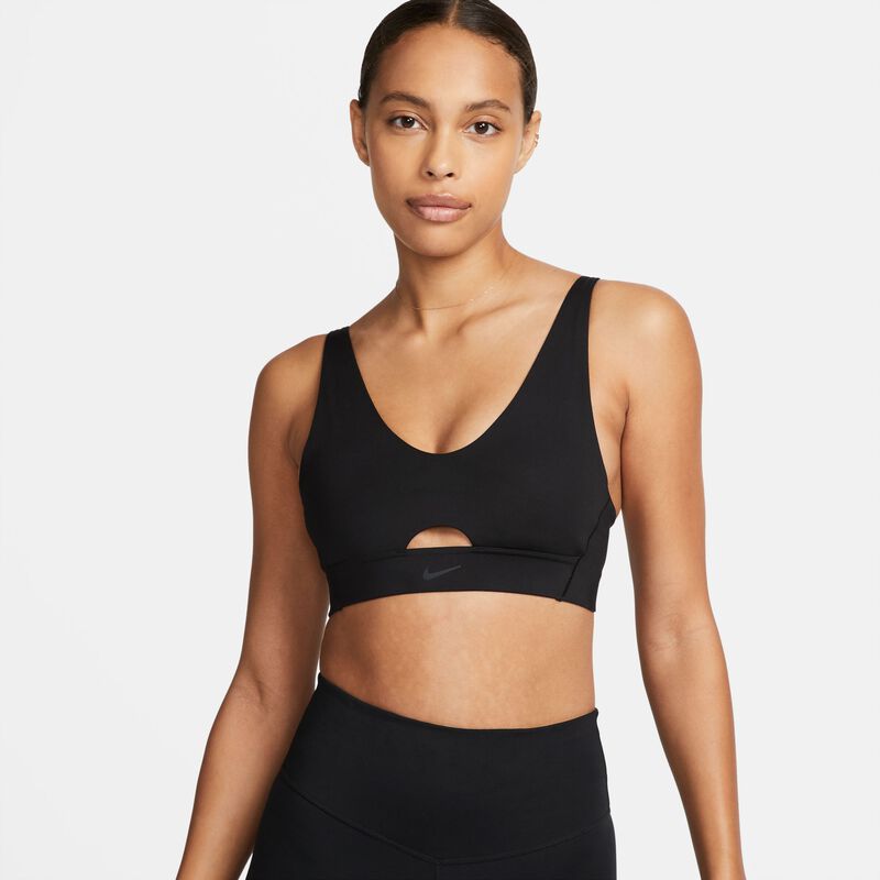 Nike Indy Plunge Cutout, Negro/Gris Humo, hi-res
