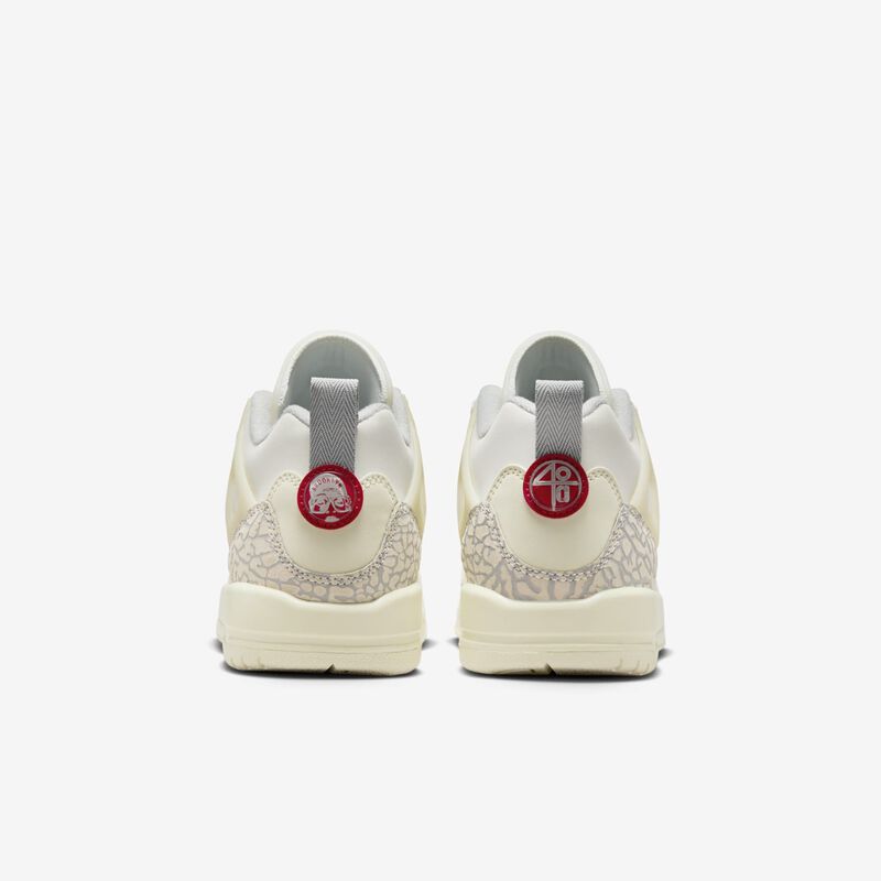 Jordan Spizike Low, Vela/Leche de coco/Arenisca/Rojo universitario, hi-res