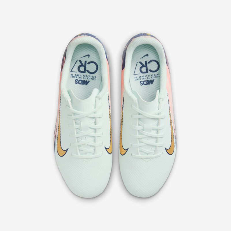 Nike Jr. Vapor 16 Club Mercurial Dream Speed, Moneda De Oro Metálico/Pulso Carmesí/Verde Pálido, hi-res