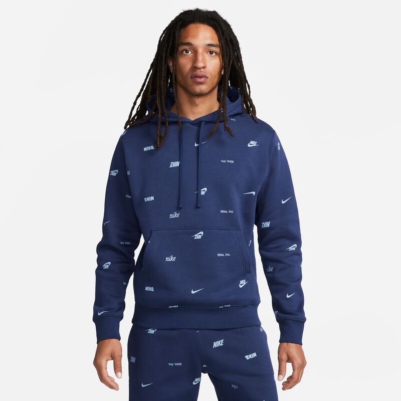 Nike Club Fleece, Azul marino medianoche/Pizarra ceniza, hi-res