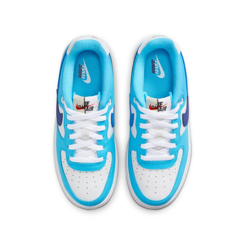 Nike Air Force 1 LV8 2, Blanco/Azul real intenso/Azul báltico/Azul fotográfico claro, hi-res