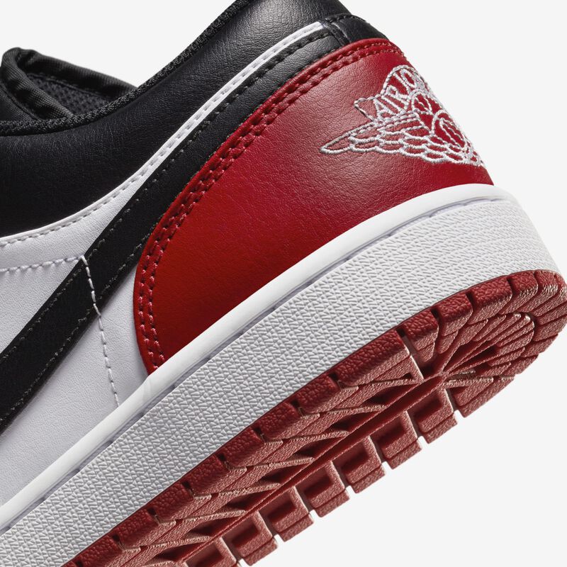 Air Jordan 1 Low, Blanco/Negro-Rojo Universitario-Blanco, hi-res