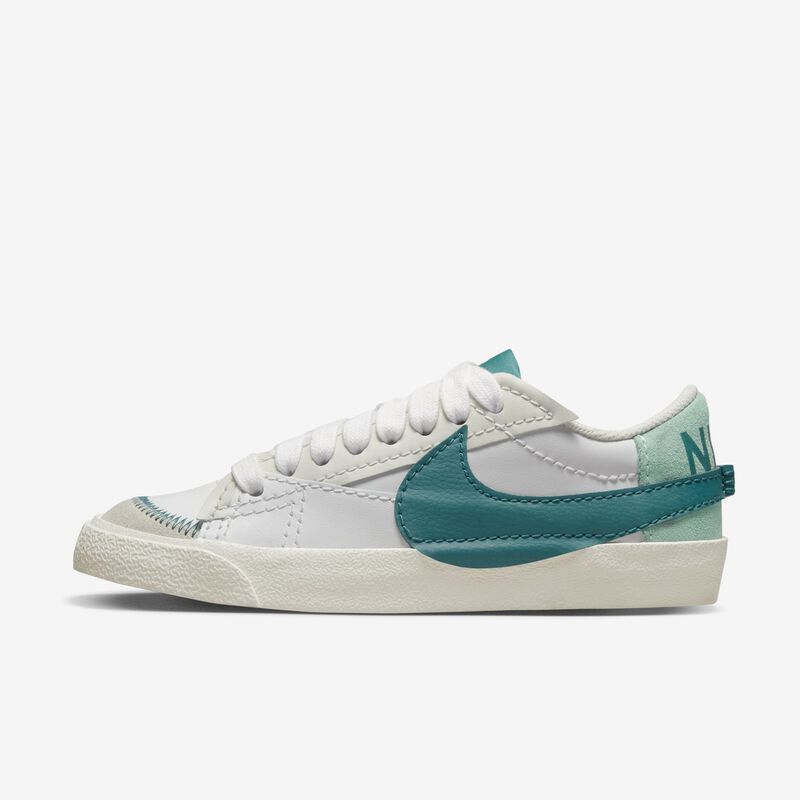 Nike Blazer Low '77 Jumbo, Blanco Cumbre/Cristal Marino/Mineral/Geoda azul turquesa, hi-res