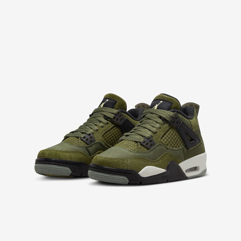 Air Jordan 4 Retro SE Craft, Oliva medio/Caqui militar/Negro/Vainilla pálido, hi-res