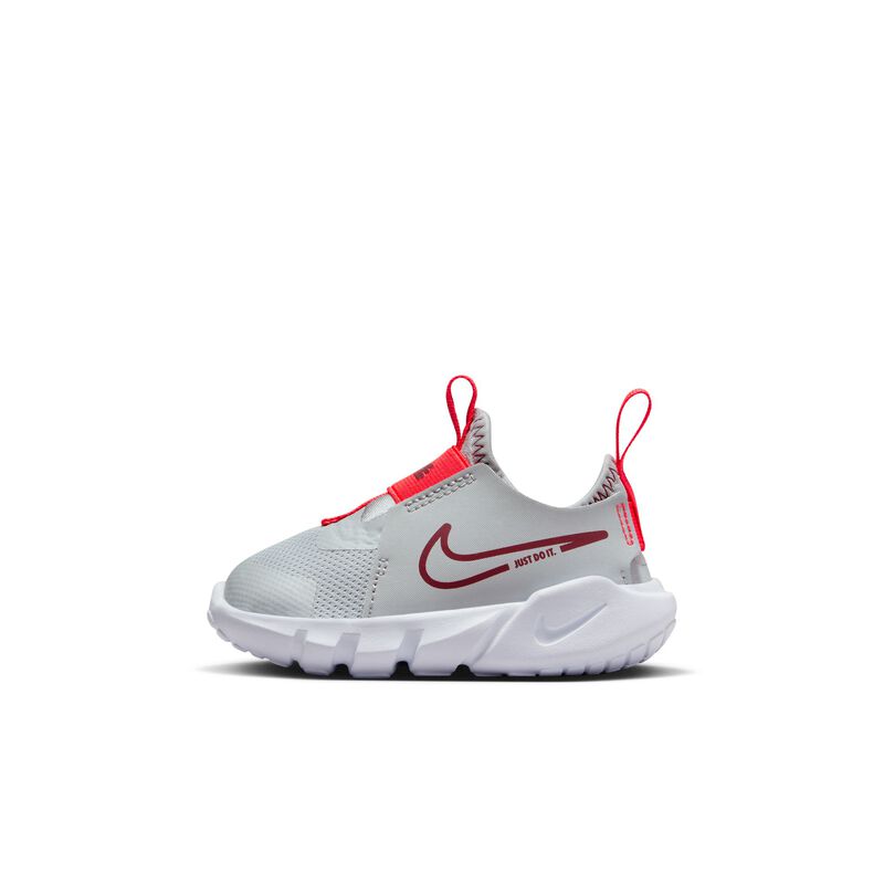 Nike Flex Runner 2, Gris Ahumado Claro/Blanco/Carmesí Brillante/Equipo Rojo, hi-res