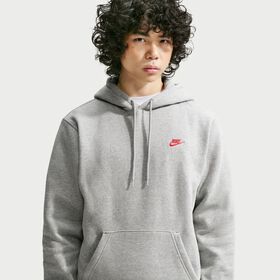 Nike Club, Gris oscuro jaspeado/Gris humo claro/Rojo universitario, hi-res