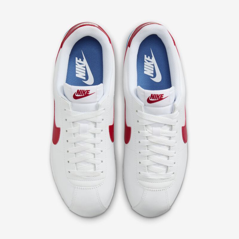 Nike Cortez Leather, Blanco/Rojo Universitario-Azul Universitario, hi-res