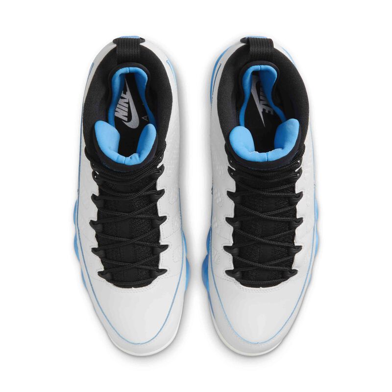Air Jordan 9 Retro, Blanco Cumbre/Negro/Azul Polvo Oscuro, hi-res