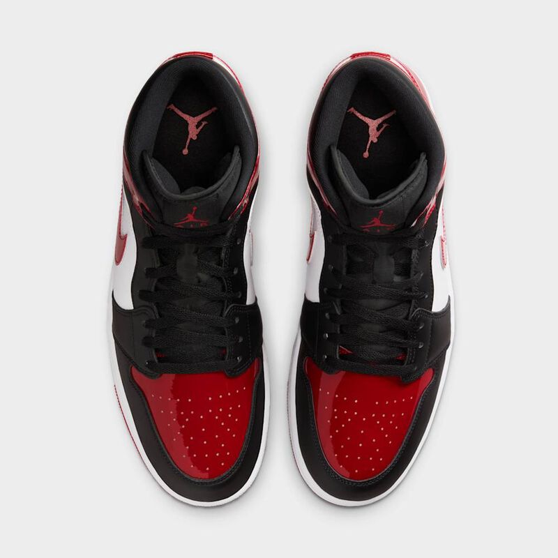 Air Jordan 1 Mid Se, Negro/Varsity Rojo-Blanco, hi-res