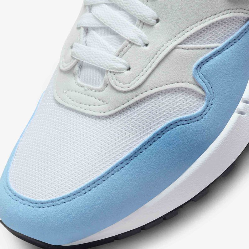 Nike Air Max 1, Blanco/Polvo fotón/Negro/Azul universitario, hi-res