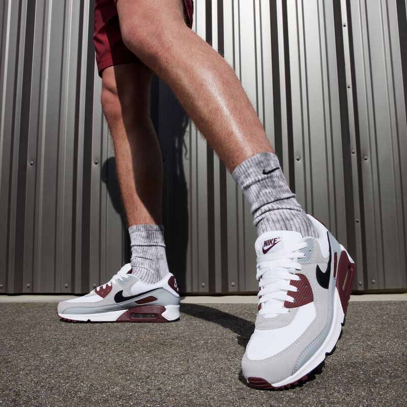 Nike Air Max 90, Blanco/Rojo Team Oscuro/Platino Puro/Negro, hi-res