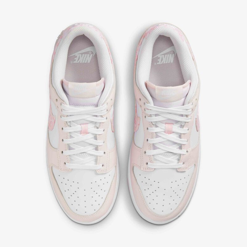 Nike Dunk Low, Blanco/Rosa suave medio/Rosa perla, hi-res