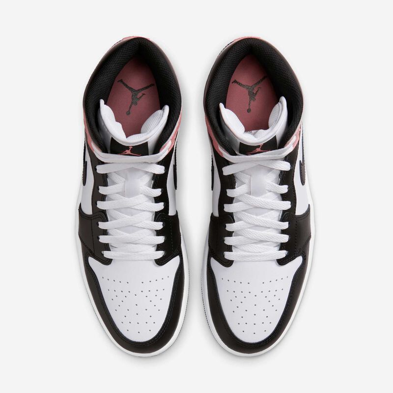 Air Jordan 1 Mid, Blanco/Rosa Óxido/Negro, hi-res