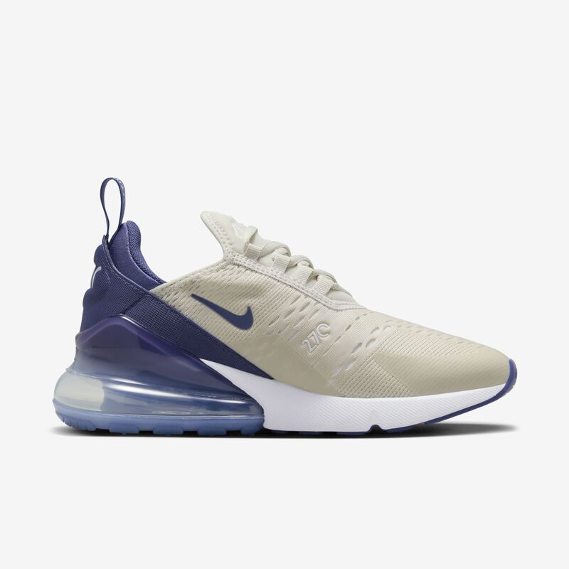 Nike Air Max 270, Light Bone/Blanco/Plata metalizado/Diffused Blue, hi-res