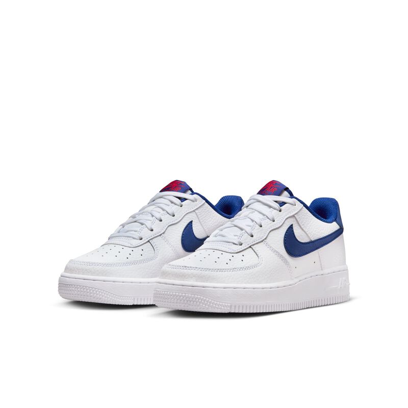 Nike Air Force 1, Blanco/Rojo Universitario/Azul real profundo, hi-res