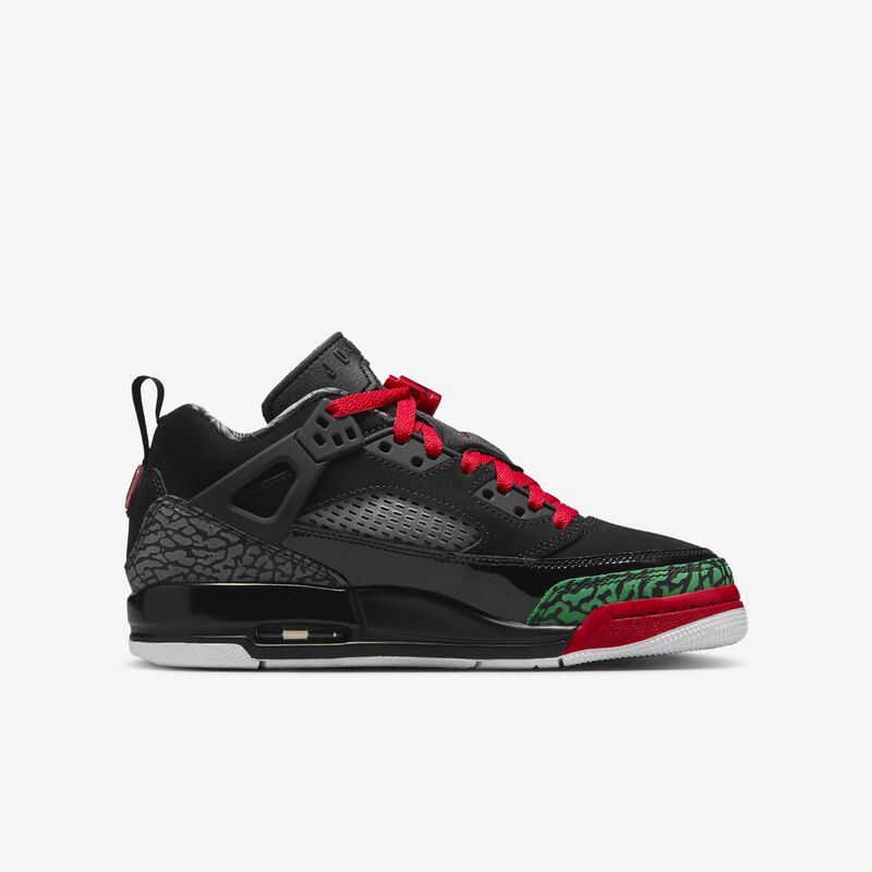 Jordan Spizike Low, Negro/Verde Clásico/Blanco/Rojo Universitario, hi-res