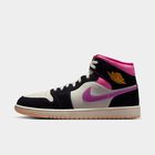 Air Jordan&nbsp;1 Mid SE, Negro/Vela/Rosa paleta/Oro universitario, hi-res
