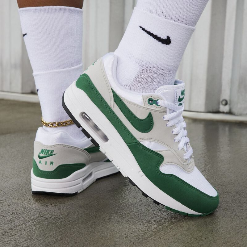 Nike Air Max 1, Gris Neutro/Blanco/Negro/Malaquita, hi-res