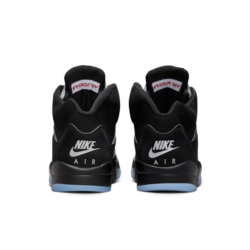 Air Jordan 5 Retro, Negro/Plata Metalizado/Rojo Fuego/Blanco, hi-res