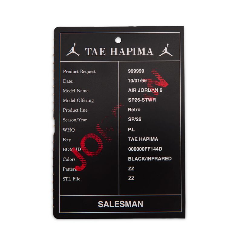 Zapatilla Air Jordan&nbsp;6 Retro "Infrared", Negro, hi-res