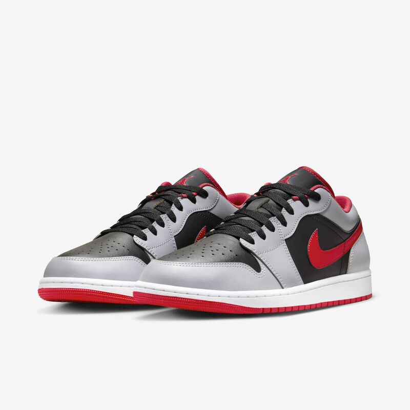 Air Jordan 1 Low, Negro/Gris Cemento/Blanco/Rojo Fuego, hi-res