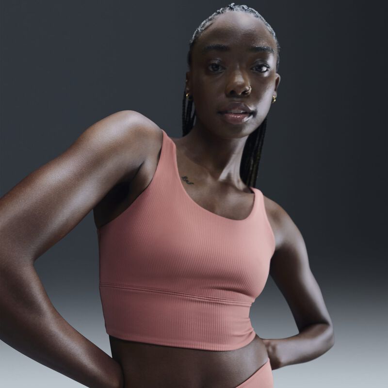 Nike Zenvy Rib, Rosa Cañón/Rosa Cañón/Blanco, hi-res