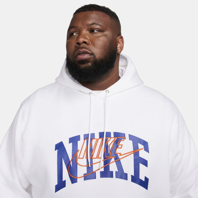 Nike Club Fleece, Blanco/Naranja Seguridad, hi-res