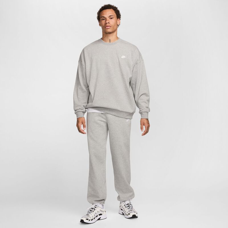 Nike Club Fleece, Gris Oscuro Jaspeado/Gris Humo Claro/Blanco, hi-res