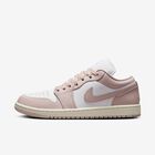 Air Jordan 1 Low, Blanco/Rosa Oxford-Vela, hi-res