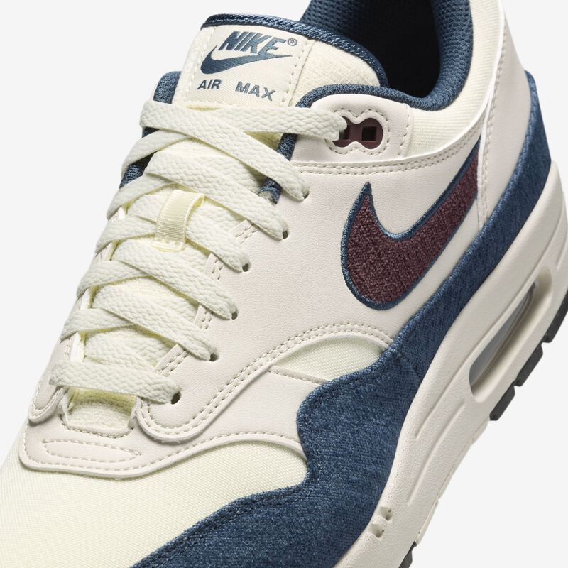 Nike Air Max 1, Leche De Coco/Azul Marino Militar/Marrón Verdoso Claro/Burdeos Enérgico, hi-res
