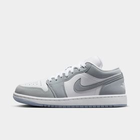 Air Jordan&nbsp;1 Low, Blanco/Aluminio/Gris lobo, hi-res