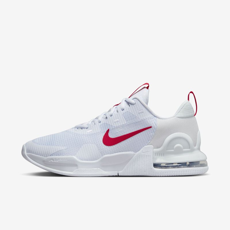 Nike Air Max Alpha Trainer 5, Fútbol Gris/Platino puro/Blanco/Rojo Universidad, hi-res
