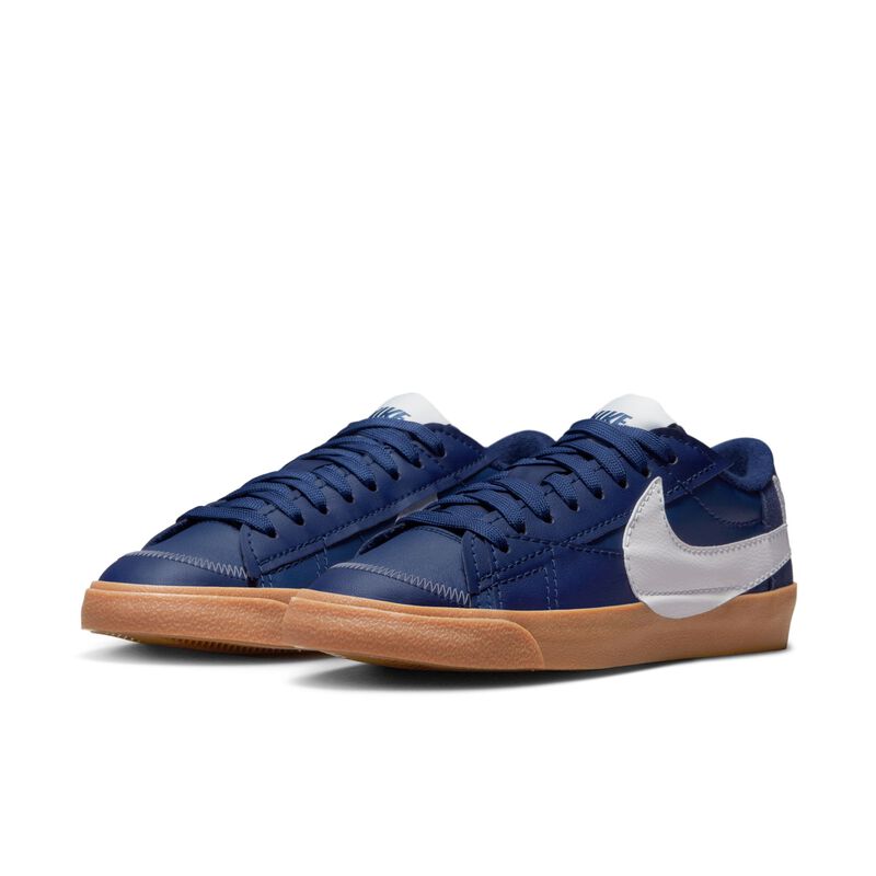Nike Blazer Low 77 Jumbo, Azul marino medianoche/Goma de mascar Marrón medio/Vela, hi-res