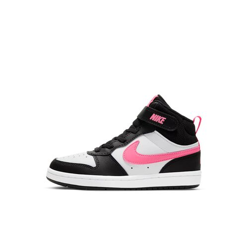 Nike Court Borough Mid&nbsp;2, Negro/Blanco/Puesta De Sol Pulso, hi-res