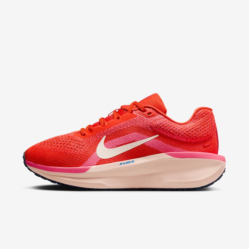 Nike Winflo 11, Rojo Picante/Hiperrosa/Azul Carrera/Marfil Pálido, hi-res