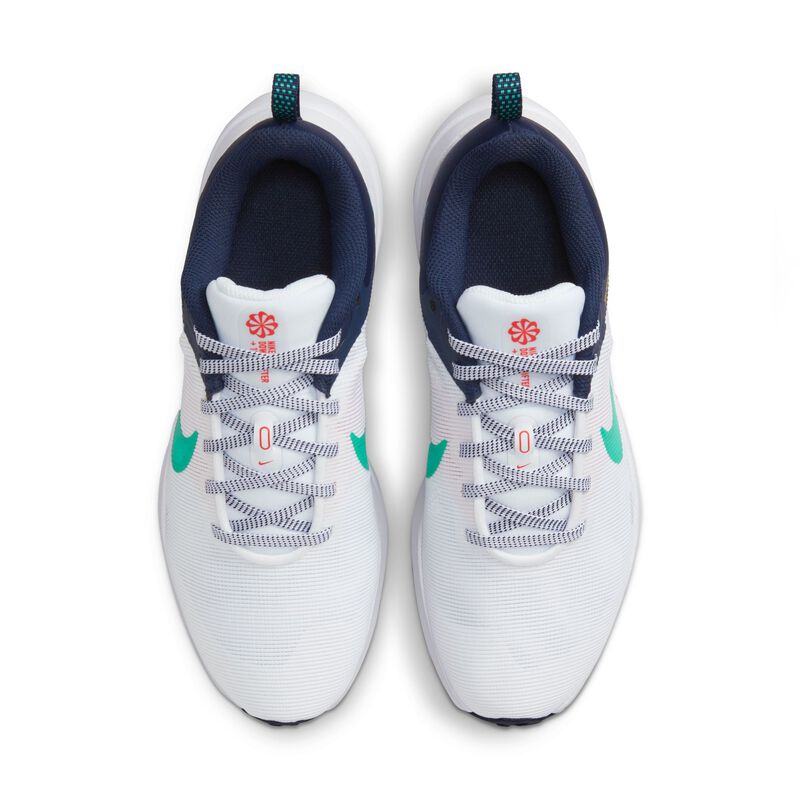 Nike Downshifter 12, Blanco/Obsidiana/Rojo Picante/Jade Claro, hi-res