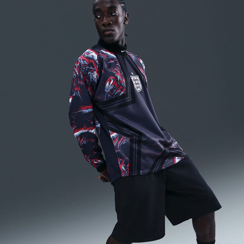 Inglaterra Authentic Goalkeeper, Negro/Obsidiana/Blanco, hi-res