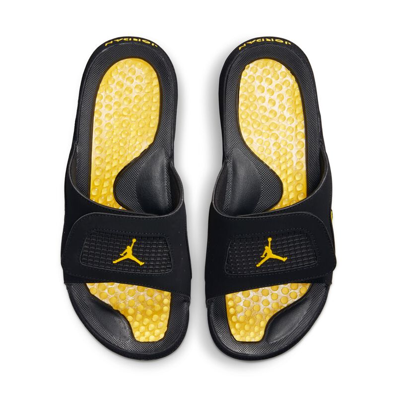 Jordan Hydro 4 Retro, Negro/Amarillo tour, hi-res
