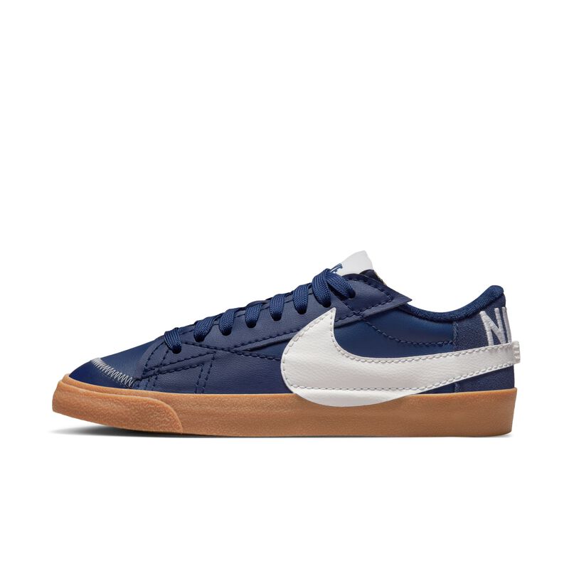 Nike Blazer Low 77 Jumbo, Azul marino medianoche/Goma de mascar Marrón medio/Vela, hi-res