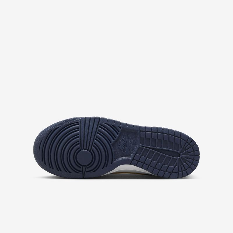 Nike Dunk Low, Blanco/Azul Marino Medianoche/Trigo, hi-res