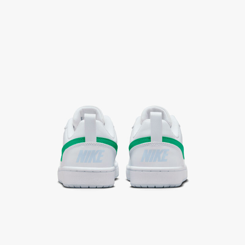 Nike Court Borough Low Recraft, Blanco/Verde Estadio-Gris Fútbol, hi-res