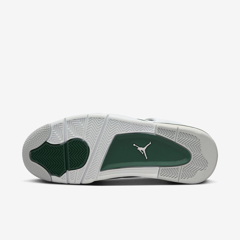 Air Jordan 4 Retro, Blanco/Blanco/Gris Neutro/Verde Oxidado, hi-res