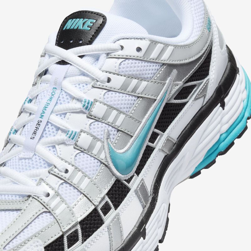 Nike P-6000, Blanco/Plata metalizado/Negro/Cactus empolvado, hi-res