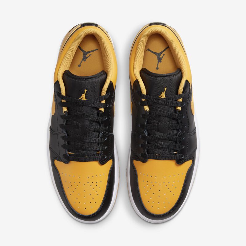 Air Jordan 1 Low, Negro/Blanco/Amarillo Ocre, hi-res