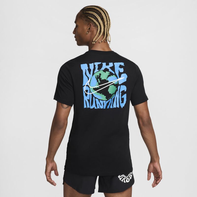 Nike Df Tee Marathon Energy, NEGRO, hi-res