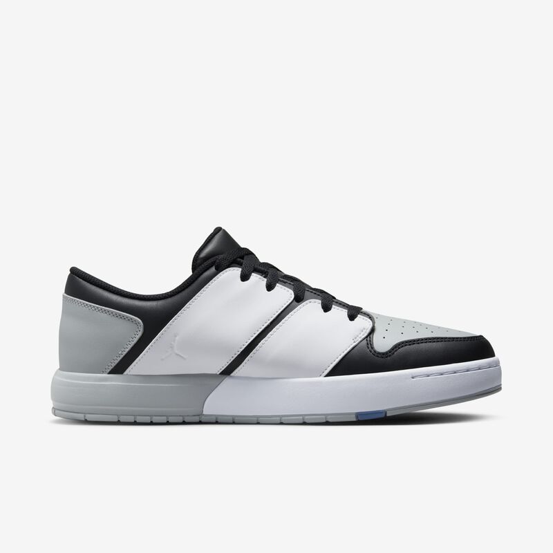 Jordan Nu Retro 1 Low, Blanco/Negro-Gris Ahumado Claro-Rojo Universitario, hi-res