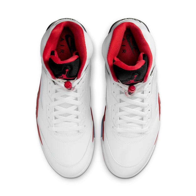 Air Jordan 5 Fire Red "Black Tongue", Blanco/Negro/Rojo fuego, hi-res
